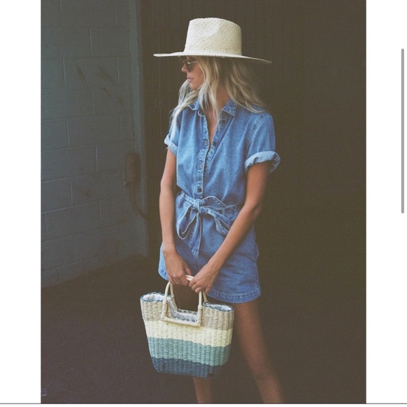 ☀️ BILLABONG x The Salty Blonde Ride The Waves Straw Bag - Picture 3 of 8
